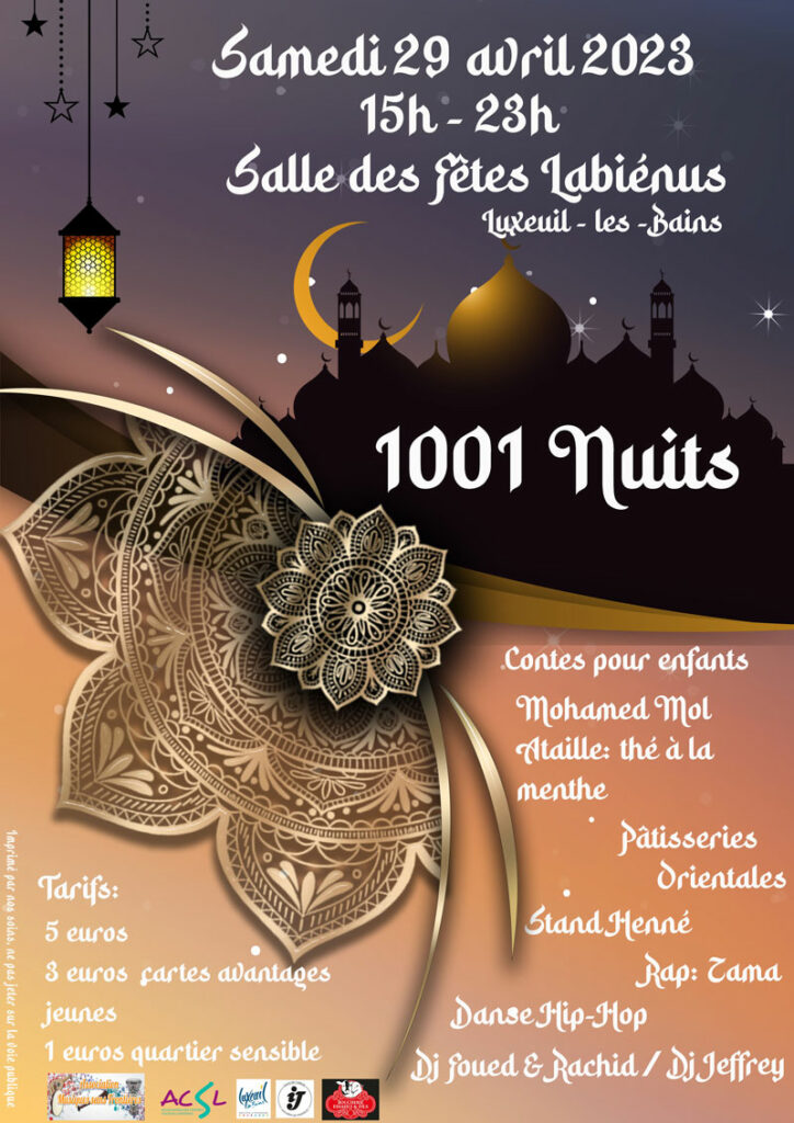 1001 Nuits - Samedi 29 avril - 15h00 à 23h00