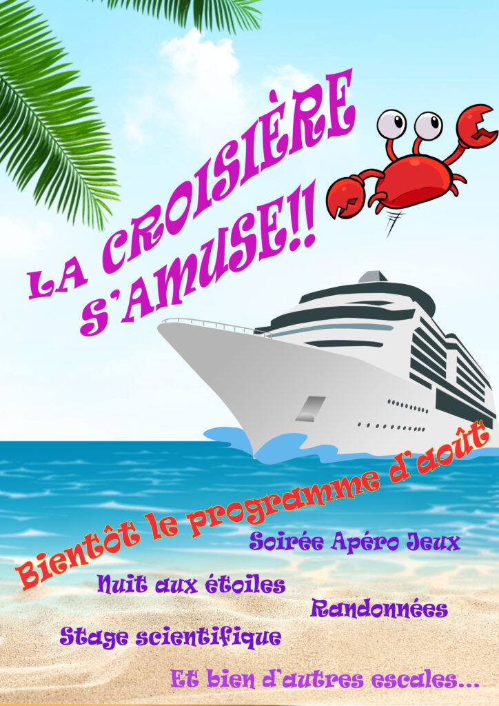 La croisière s'amuse - Programme d'activités de l'été