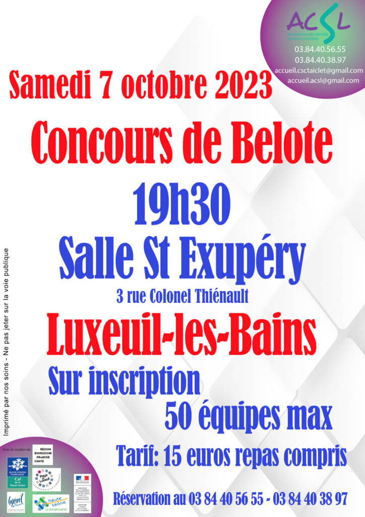 Visuel du concours de Belote