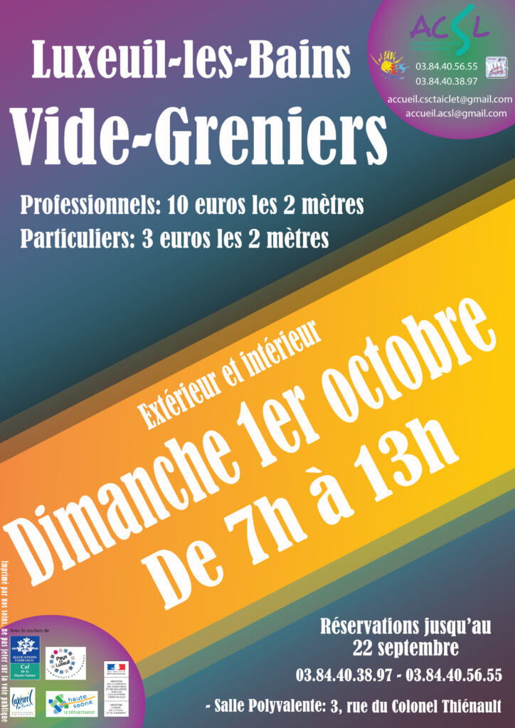 Visuel du vide-greniers du 1er octobre