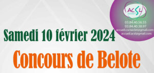 Bannière du concours de Belote du 10 février 2024