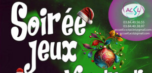 Bannière de la soirée jeux du 15 décembre 2023 à la mairie de Luxeuil-les-Bains